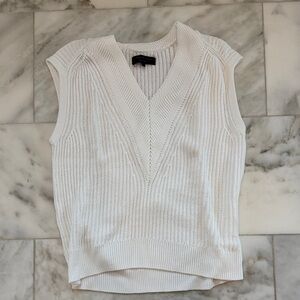 rag & bone White Sleeveless Knit Top